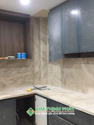 Đá Marble Kem Hoàng Gia (Daina Beige) ốp bếp