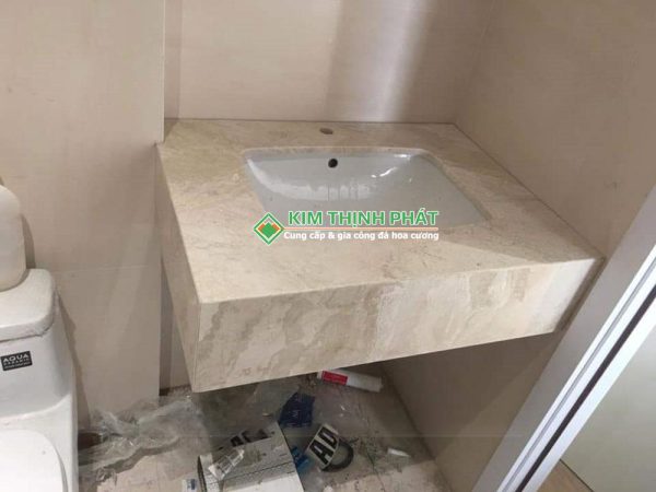 Đá Marble Kem Hoàng Gia (Daina Beige) ốp lavabo