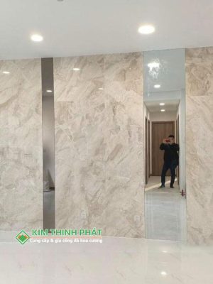 Đá Marble Kem Hoàng Gia (Daina Beige) ốp tường, mặt tiền