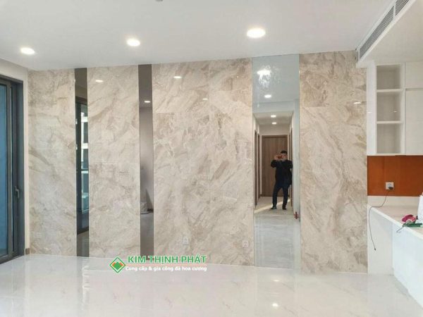 Đá Marble Kem Hoàng Gia (Daina Beige) ốp tường, mặt tiền