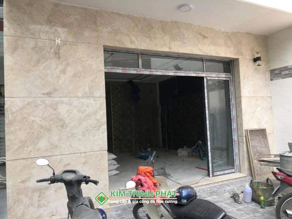 Đá Marble Kem Hoàng Gia (Daina Beige) ốp tường, mặt tiền