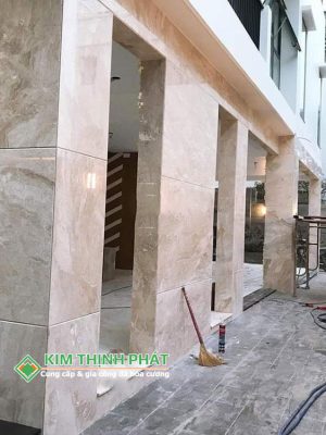 Đá Marble Kem Hoàng Gia (Daina Beige) ốp tường, mặt tiền