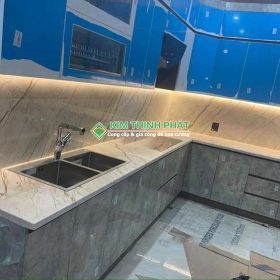 Đá marble tự nhiên ốp bàn bếp tại quận 6