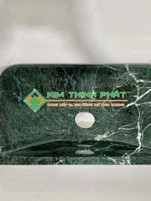 Đá Marble Xanh Tia Chớp (Xanh Mạng Nhện) ốp lavabo