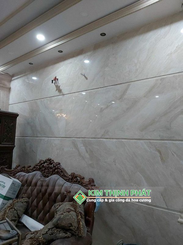 Đá Marble Kem Hoàng Gia (Daina Beige) ốp tường, mặt tiền