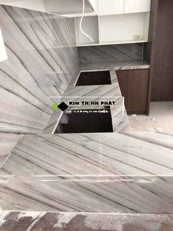 Bàn Bếp Đá Trắng Vân Gỗ Thủy Tinh Bàn Bếp Đá Trắng Vân Gỗ Thủy Tinh