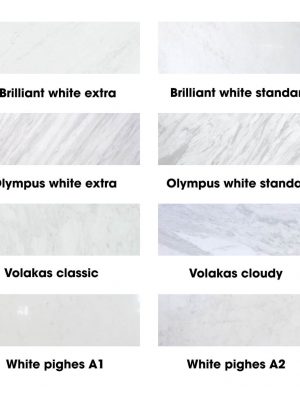 Các loại mẫu đá trắng Volakas
