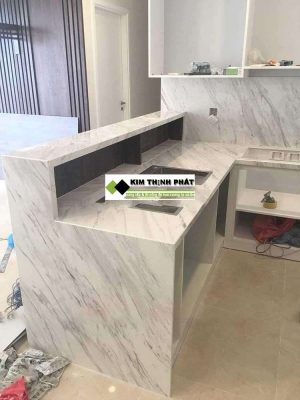 Đá Marble trắng vân mây Volakas Đá Marble trắng vân mây Volakas