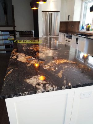 công trình, tấm đá Đá Đen Titanium Gold