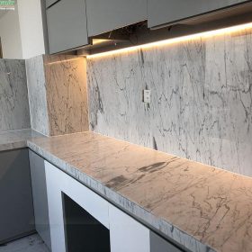 Đá marble tự nhiên ốp bàn bếp ở Quận 6